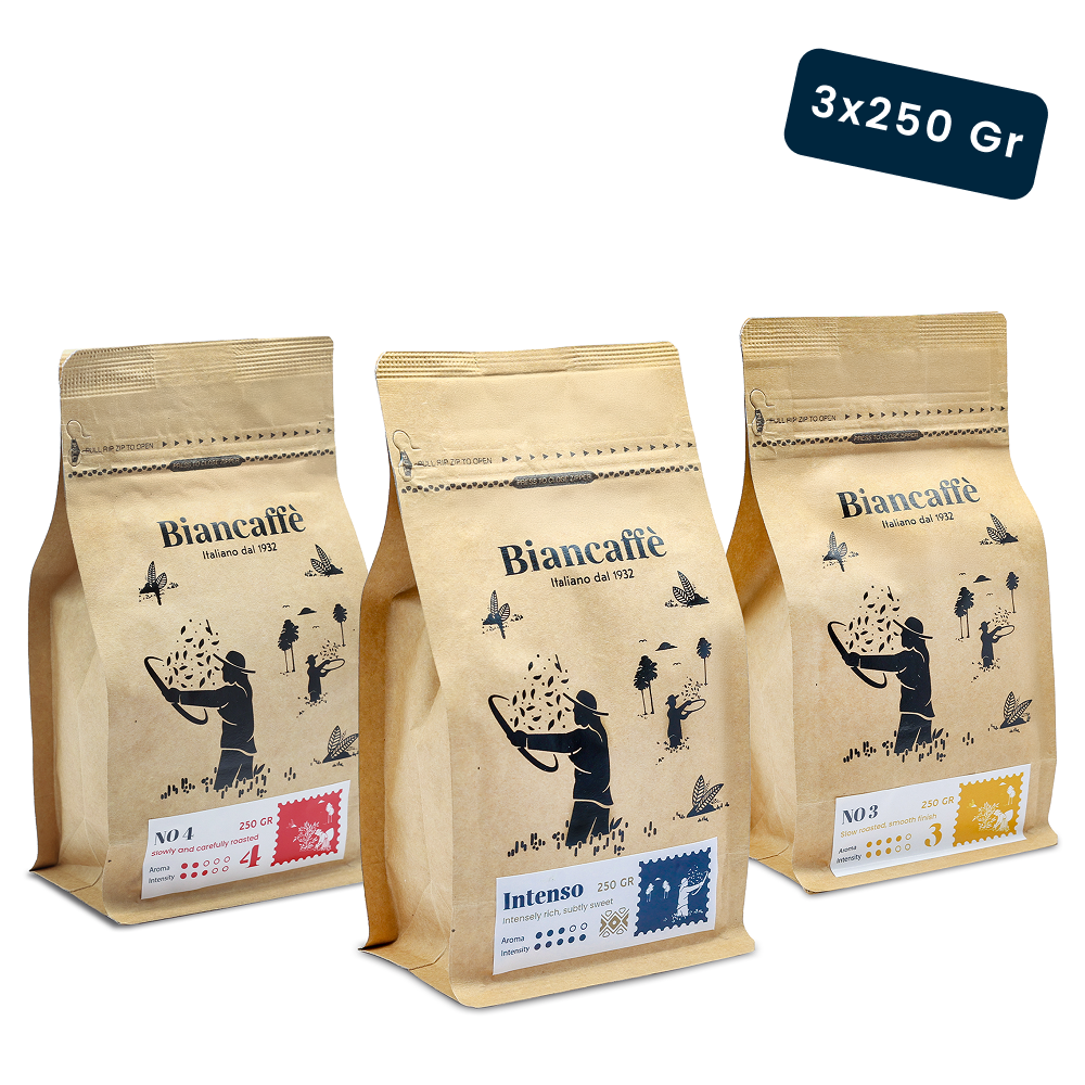 Biancaffé 3'lü Çekirdek Kahve Tanışma Seti